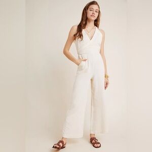 Anthropologie Demi Textured Jumpsuit NWT size 12P